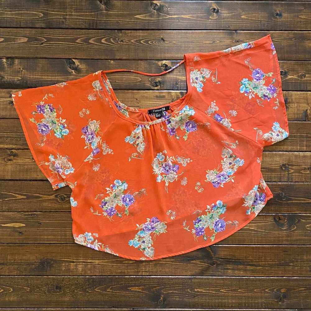 Sheer Floral Blouse